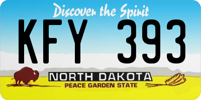 ND license plate KFY393