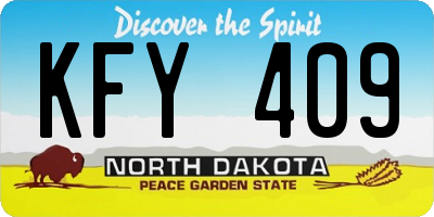ND license plate KFY409