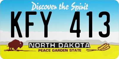 ND license plate KFY413