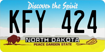 ND license plate KFY424