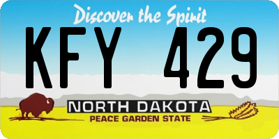 ND license plate KFY429