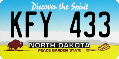 ND license plate KFY433
