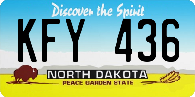 ND license plate KFY436