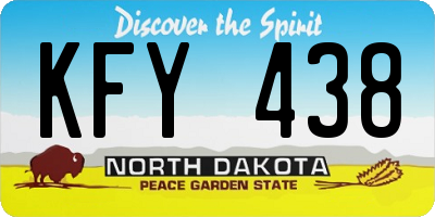 ND license plate KFY438