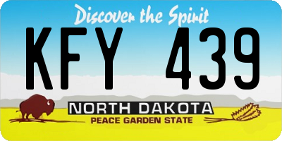 ND license plate KFY439