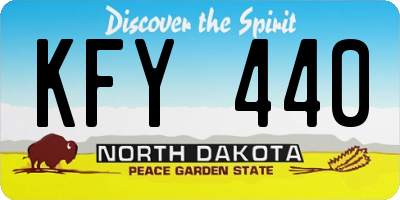 ND license plate KFY440
