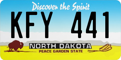 ND license plate KFY441