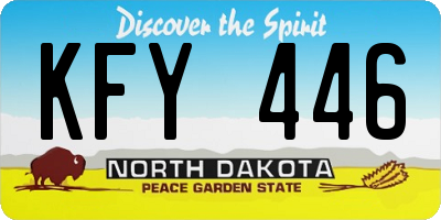 ND license plate KFY446
