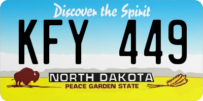 ND license plate KFY449