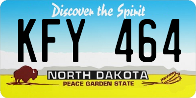 ND license plate KFY464