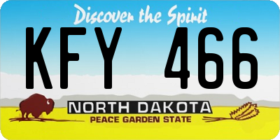 ND license plate KFY466