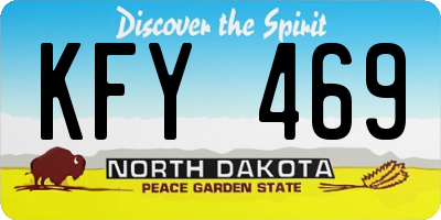 ND license plate KFY469