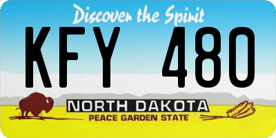 ND license plate KFY480