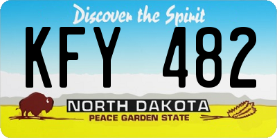 ND license plate KFY482