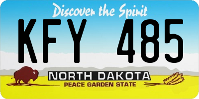 ND license plate KFY485