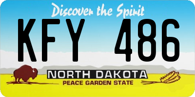 ND license plate KFY486