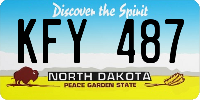 ND license plate KFY487