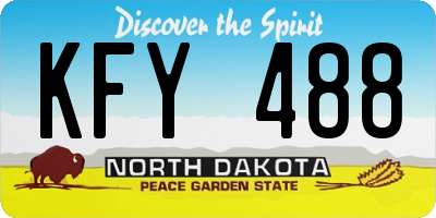 ND license plate KFY488