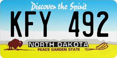 ND license plate KFY492