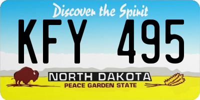 ND license plate KFY495