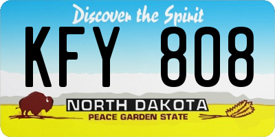 ND license plate KFY808