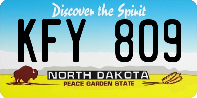 ND license plate KFY809