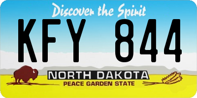 ND license plate KFY844