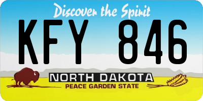 ND license plate KFY846