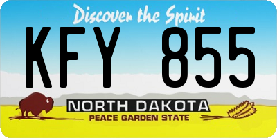 ND license plate KFY855