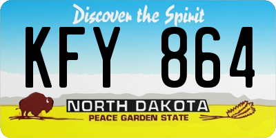 ND license plate KFY864