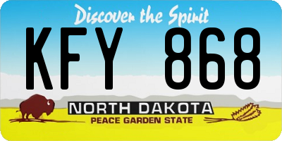 ND license plate KFY868