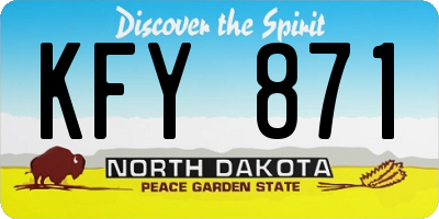 ND license plate KFY871