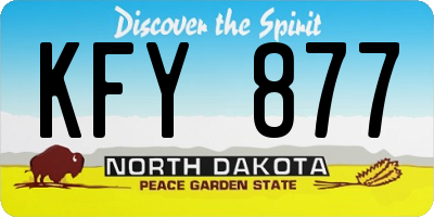 ND license plate KFY877