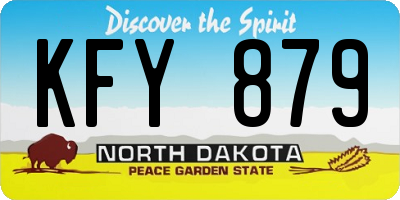 ND license plate KFY879