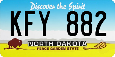 ND license plate KFY882