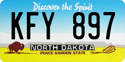 ND license plate KFY897