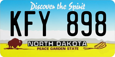 ND license plate KFY898