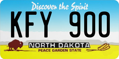 ND license plate KFY900