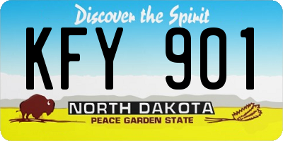 ND license plate KFY901