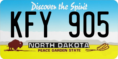 ND license plate KFY905