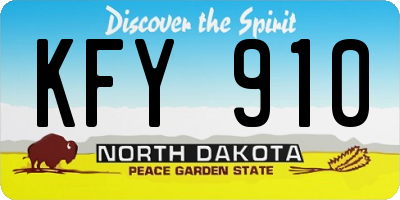 ND license plate KFY910