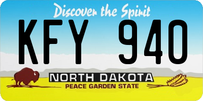 ND license plate KFY940