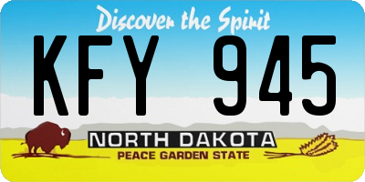 ND license plate KFY945