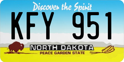 ND license plate KFY951