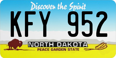 ND license plate KFY952