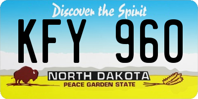 ND license plate KFY960