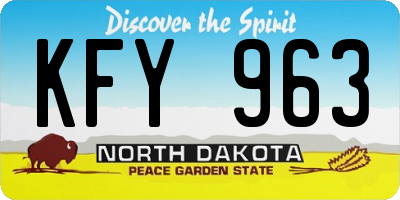ND license plate KFY963