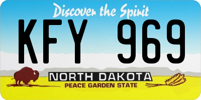 ND license plate KFY969