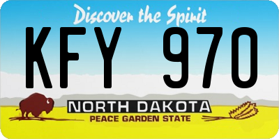 ND license plate KFY970