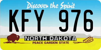 ND license plate KFY976